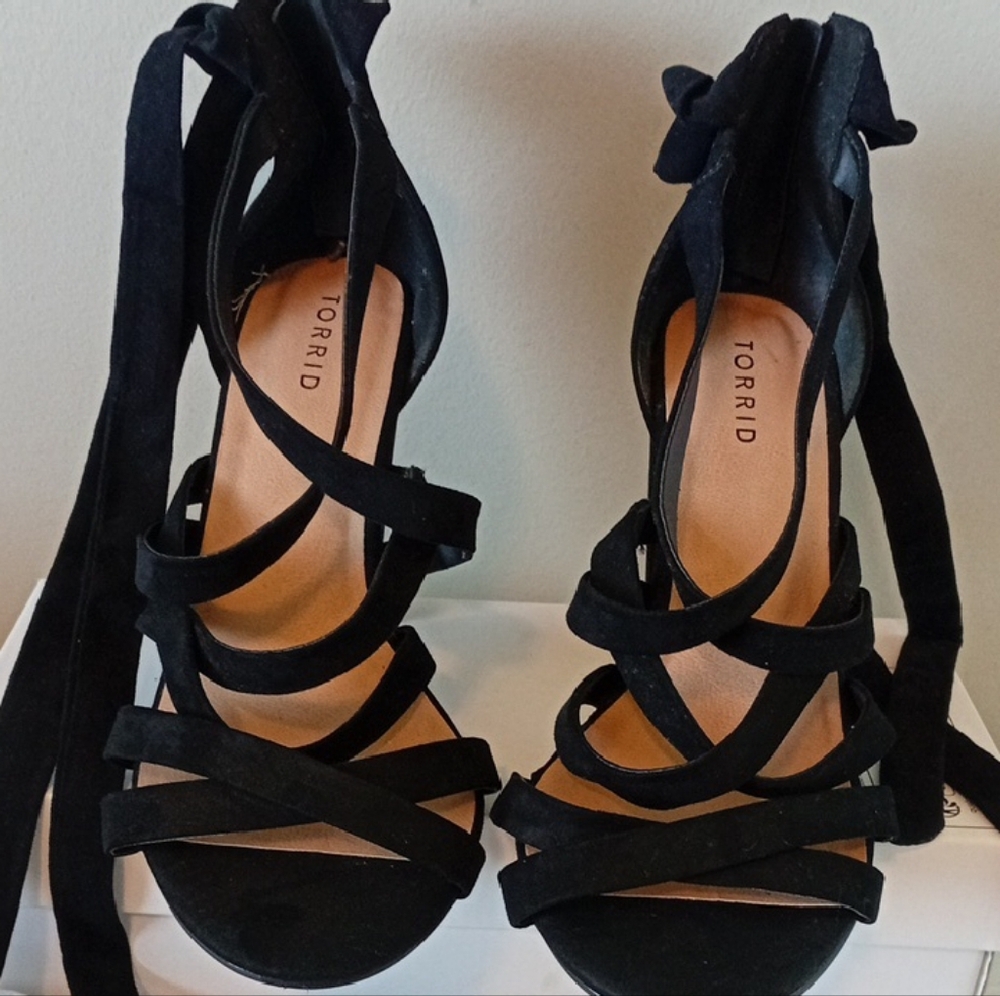 Torrid Elegant Black Strappy Heels
